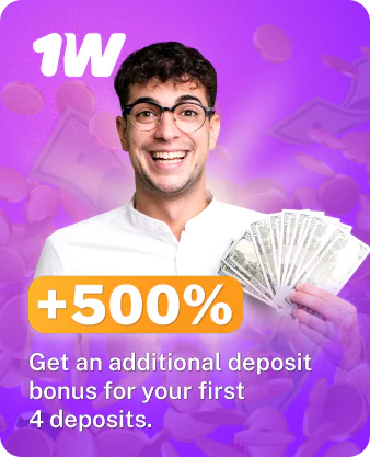 + 500% for first deposit at 1win